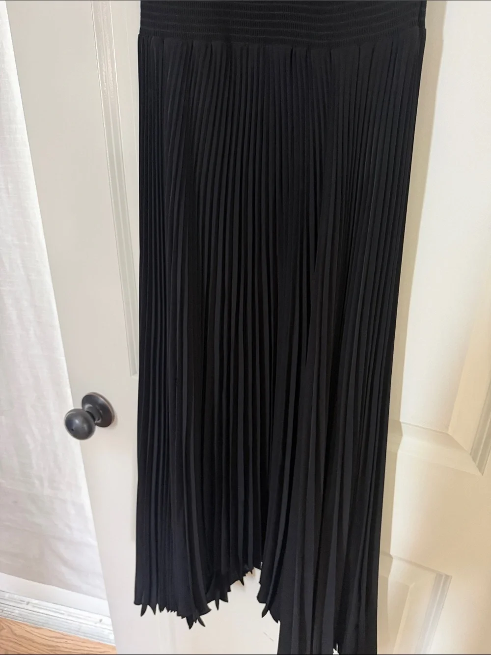 A.L.C Black Pleated High-Neck Midi Dress, US2 - Picture 5 of 5
